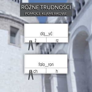 Pomoce klamerkowe - różne trudności