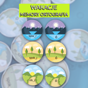 Memory ortografia “rz”, “ż”, “ó” , “u” – wakacje