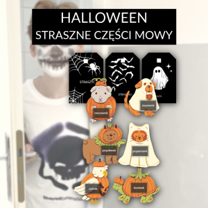Halloween - straszne części mowy - dopasowywanka
