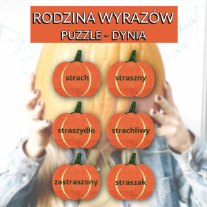Rodzina wyrazów - puzzle - dynia