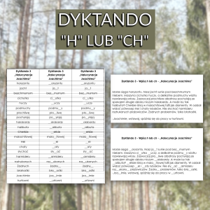 Dyktando ortografia ch lub h
