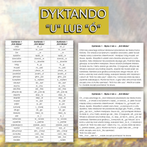 Dyktando u lub ó