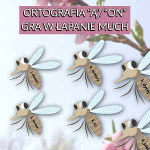 Gra w łapanie much – ortografia “ą” i “on”
