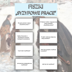 Fiszki – „Syzyfowe prace” (Stefan Żeromski)