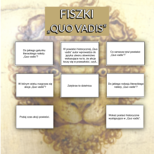 Fiszki – „Quo vadis” (Henryk Sienkiewicz)