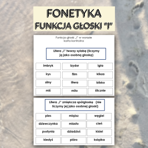 Fonetyka - funkcja głoski "i" - ćwiczenie