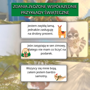 Zdania złożone współrzędnie - przykłady świąteczne - Boże Narodzenie