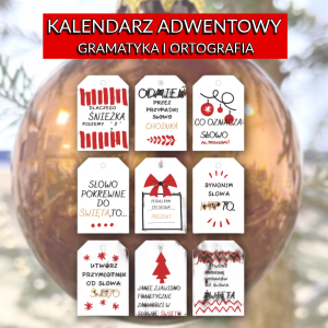 Kalendarz adwentowy - język polski - gramatyka i ortografia