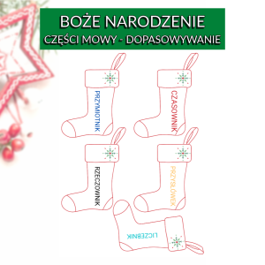 Części mowy - Boże Narodzenie - choinki 
